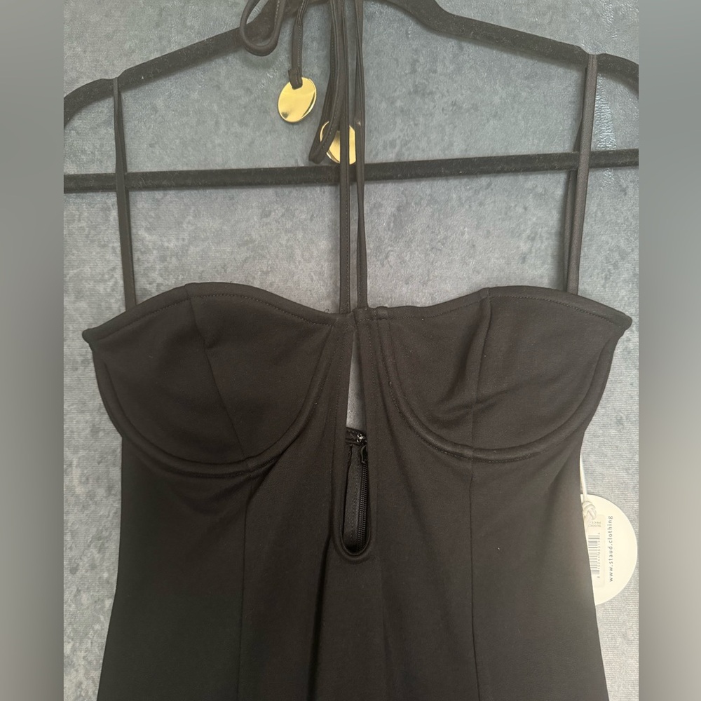 STAUD Black Halter Maxi Dress with Front Keyhole - Picture 10 of 14